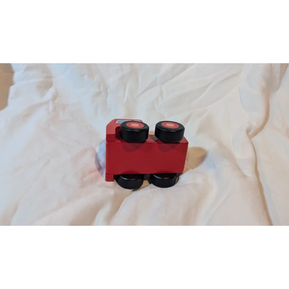 Carters Wooden Car Hauler Carrier Truck and Trailer w/4 Cars